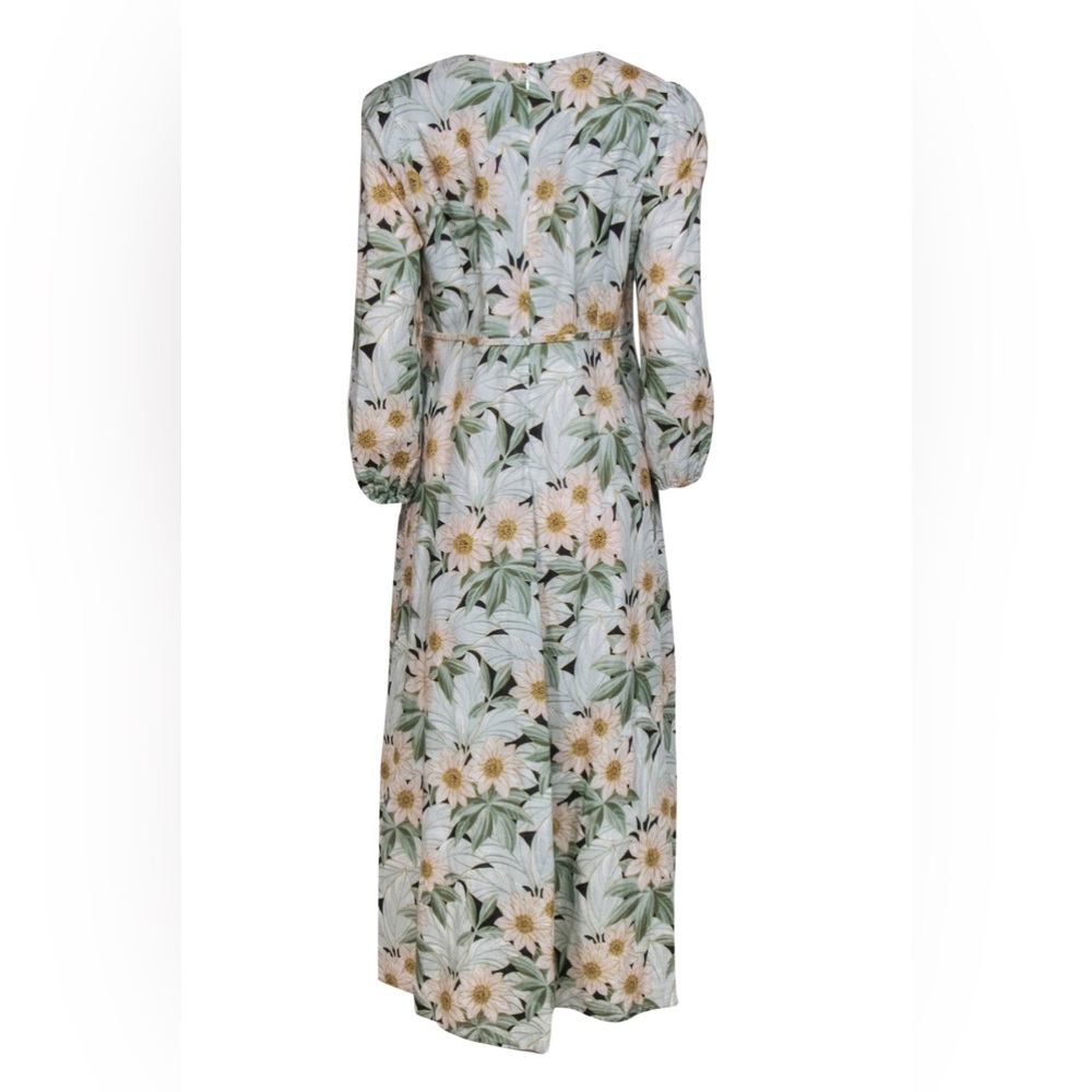 Tuckernuck Floral Long Sleeve Dress - Green and White - Picture 3 of 16